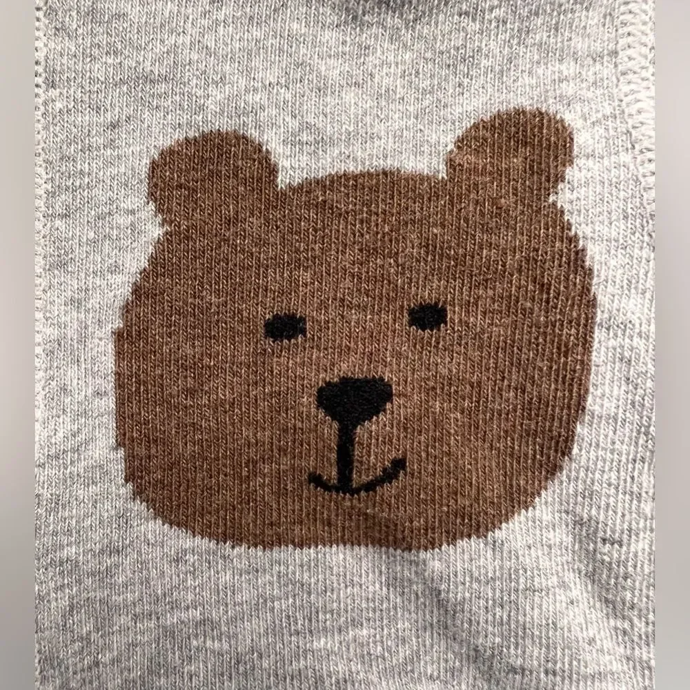 Baby Gap Girls Kids Gray Stretch Knit Brannan Bear Tights. 4-5. 4. 4T. 5. 5T.